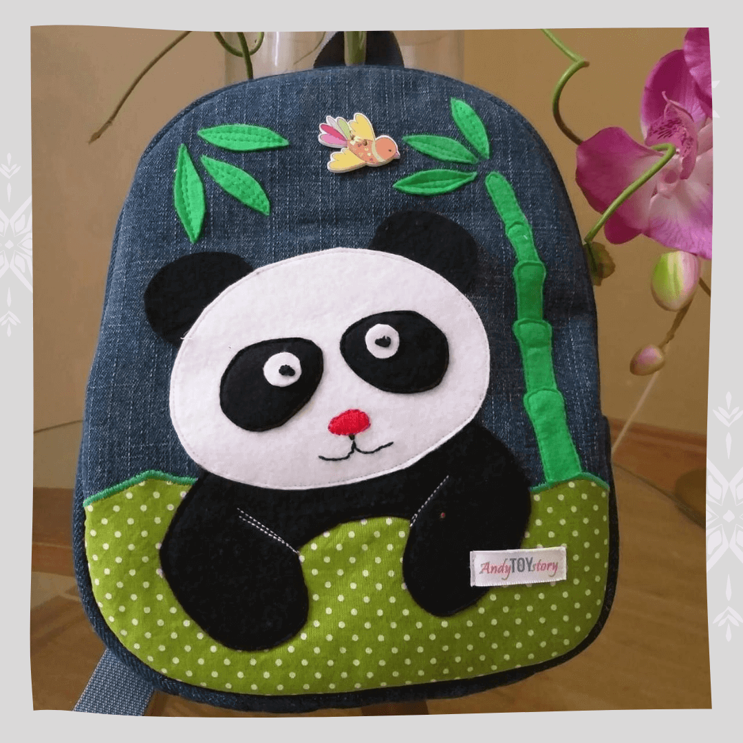 Handmade Kids Panda Backpack Andy Toy Story